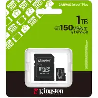 Kingston Scheda SD 1TB microSDXC Canvas Select Plus Gen3 150MB/s A1 Card + Adapter