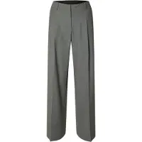 Selected Pantaloni con piega frontale 'SLFRITA LANO' grigio