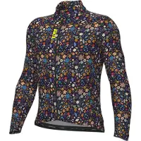 ALÉ Pragma Flowery L/S Jersey Maglietta da ciclismo Uomo (S, grigio)
