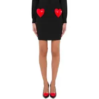 Moschino Inflatable Hearts Stretch Gabardine Miniskirt Black Taglia: 40 | Minigonne Outlet | Donna | Nero