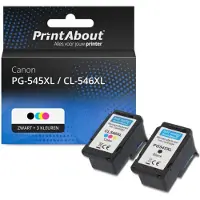 PrintAbout Cartuccia compatibile Canon PG-545XL / CL-546XL - Nero + 3 colori Alta Capacità Multipack