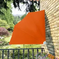 The Living Store Ventilatore da balcone pieghevole rosso terracotta 140×140 cm