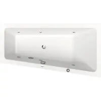 Duravit No.1 baignoire balnéo encastrée, trapèze, 1500x800mm, Jet Protect, 1 inclinaison du dossier à droite, blanc, 760505000JP1000, 760505000JP1000