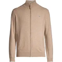 Gant per uomo. 87214 Cardigan in finissima lana di pecora con cerniera marrone (XXL), Casual, Cotone