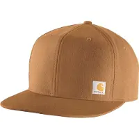 Carhartt Firm Duck Flat Brim Cap Berretto Uomo (One Size, marrone/arancione)