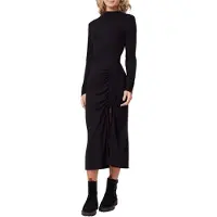 Scotch & Soda Asymetric Ruched Front Ls Dress Black Taglia: XS | Abiti Midi Outlet | Donna | Nero