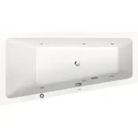 Duravit No.1 baignoire balnéo encastrée, trapèze, 1600x850mm, Jet Protect, 1 inclinaison du dossier à gauche, blanc, 760506000JP1000, 760506000JP1000