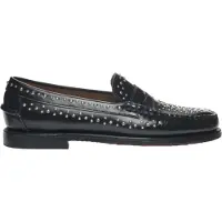 Sebago per donna. 78118KW Mocassini in pelle nera Dan Studs (41), Nero, Basso, 1 a 3 cm, Nessuno, Casual, Da sera, Classico
