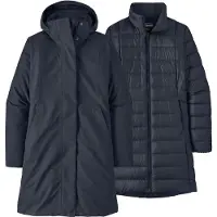 Patagonia - Parka donna caldo e impermeabile - W's Tres 3-in-1 Parka Smolder Blue per Donne - Taglia L - Blu navy