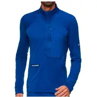 Mammut Eiger Nordwand Advanced First Layer Half Zip Pull Giacca in pile Uomo (XXL, blu)