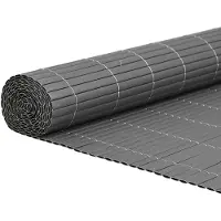 vidaXL Recinzione da giardino bifacciale grigia 1,8x3 m PVC