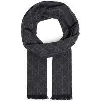 Calvin Klein Sciarpa 'TONAL AOP JCQ LW SCARF SCIARPA' grigio scuro