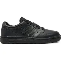 New Balance unisex per bambino. GSB480V1 Sneaker 480 in pelle nera (19), Nero, Basso, Stringhe, Casual, Sportivo, moda per bambini
