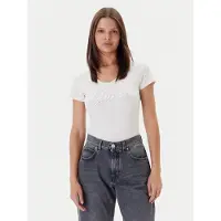 Guess Marciano GUESS Cn Ss Embro Script L Muted Stone Taglia: L | Maglie Sportivi Outlet | Donna