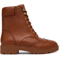 Ralph Lauren per donna. 802977885001 Stivaletti in pelle marrone Allyson (38), Basso, Stringhe, Cerniera, Casual