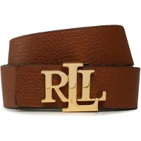 Ralph Lauren per donna. 412912040002 Cintura in pelle Reversibile marrone (S), Casual, Classico
