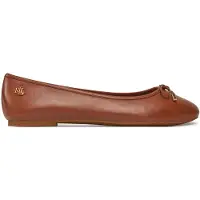 Ralph Lauren per donna. 802940603002 Ballerine Jayna in pelle marrone (37), Basso, Nessuno, Casual, Classico