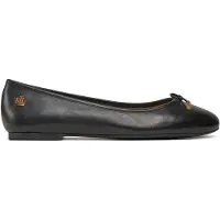 Ralph Lauren per donna. 802940603001 Ballerine Jayna in pelle nera (38), Nero, Basso, Nessuno, Casual, Classico