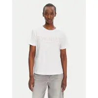 Twinset T-shirt con logo ricamato, colore bianco