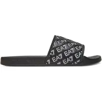 EA7 unisex. 7X000109_AF15125 Infradito nere con logo All Over (44), Nero, Basso, Nessuno, Casual, Beachwear