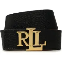 Lauren Accesorios per donna. 412912040001 Ampia cintura in pelle reversibile, nera e marrone (M), Nero, Casual