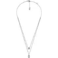 Michael Kors Collana Doppia Brilliance In Argento — Collana