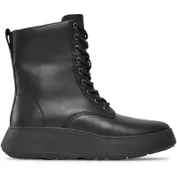 FitFlop per donna. GM4-090 Stivaletti in pelle nera F-Mode (37), Nero, 3 a 5cm, Cerniera, Casual