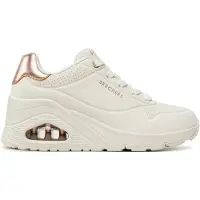 SKECHERS per donna. 177520 Scarpe da ginnastica Uno Wedge Hi Steps bianche (39), Bianco, 3 a 5cm, Stringhe, Casual