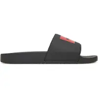 HUGO per uomo. 50548061 Infradito nere con logo sul cinturino (41), Nero, Basso, Nessuno, Beachwear