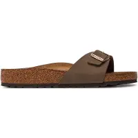 Birkenstock - Mules in materiale sintetico - Madrid Birkibuc Regular Mocha per Uomo in Pelle - Taglia 43 - Marrone