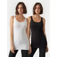 Vero Moda Top 'VMMAXI' nero / bianco