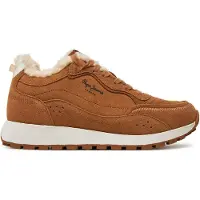 Pepe Jeans per donna. PLS60015 Sneaker Dean Block in pelle marrone (38), Basso, Camoscio, Stringhe, Casual
