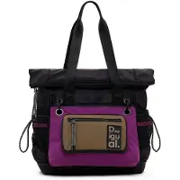 Desigual , zaino multi-posizione grande in nylon, Donna, Poliammide, Nero, U