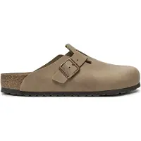 Birkenstock per donna. 1018147 Zoccoli in Pelle Boston (Vestibilità Regolare) marrone (41), Basso, Nessuno, Casual