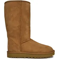 Ugg per donna. 1016224 Stivali W Classic Tall II in pelle marrone (36), Basso, 1 a 3 cm, Nessuno, Casual