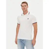 Save the Duck Polo in piquet richard, colore bianco