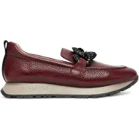 Hispanitas per donna. HI254238 Mocassini Kansas Bolero in pelle bordeaux (39), Basso, 1 a 3 cm, Nessuno, Casual