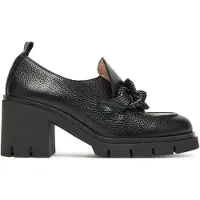 Hispanitas per donna. HI254331 Mocassini in pelle nera Zurich (39), Nero, 5 a 8cm, Nessuno, Casual, Classico