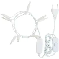 Konstsmide 6300-102 Fata LED, con interruttore on/off, 10 diodi bianchi caldi, 230V, per interni, cavo bianco