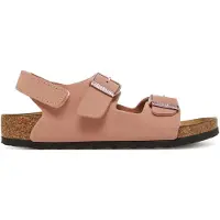 Birkenstock Kid's Milano AS Birkibuc Sandali Bambini (30 - Narrow, marrone/fuchsia)