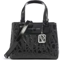 Giorgio Armani per donna. XW001576AF17290UC001 Borsa shopper con design in rilievo e ciondolo rimovibile nero (OSFA), Casual, Poliester