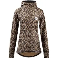 Eivy - Maglia termica - Icecold Hood Top Leopard in Materiale Riciclato - Taglia XS - Marrone