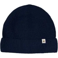 Huttelihut Kid's Beanie Wool Knit Berretto Bambini (48 cm - 0-12 Months, blu)