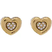 GUESS Orecchini 'L.O.V.E.' oro / trasparente