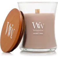 Woodwick Patchouli Cream 275 g — Candela Profumata
