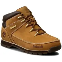 Timberland per uomo. TB0A122I2311 Scarpe da ginnastica Euro Sprint in pelle a metà polpaccio Marrone (43.5), Basso, Stringhe, Casual, Sosten