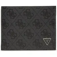 GUESS portafoglio da uomo vezzola in vera pelle con logo 4g nero black
