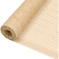 The Living Store Schermo di recinzione Beige 1,8x50 m HDPE 195 g/m²
