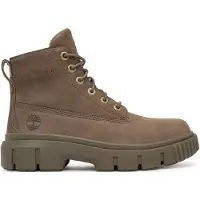Timberland per donna. TB0A2FT6EM51 Stivaletti in pelle grigio talpa (41.5 W), Basso, Stringhe, Casual, Taupe, Sostenibile