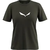 Salewa Women's Solid Dri-Release S/S Tee T-shirt Donna (34, olivia/nero)